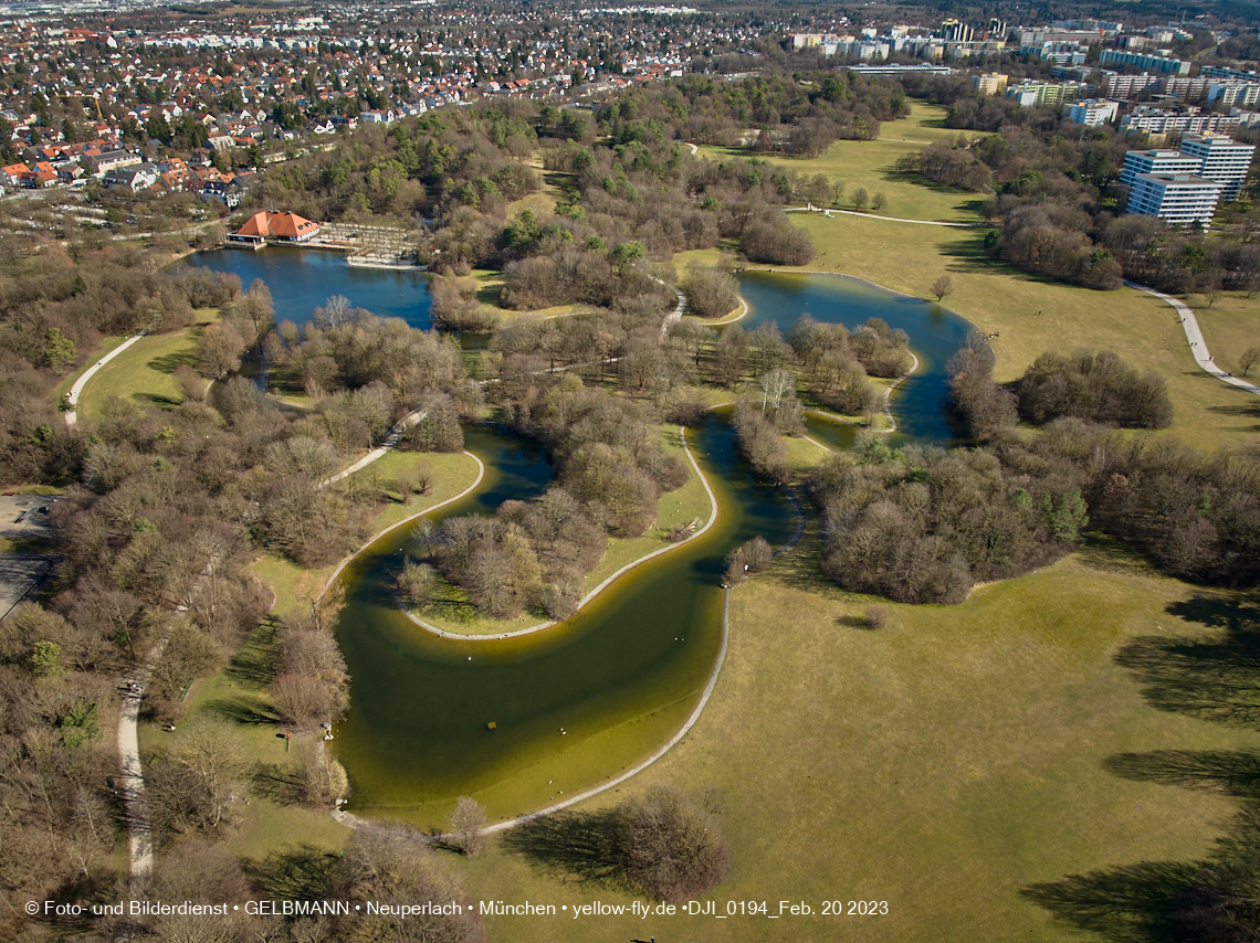 20.02.2023 - der Ostpark im zu warmen Februar 2023 in Neuperlach